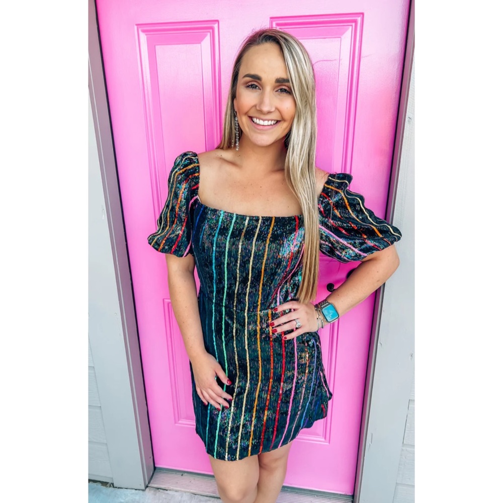 Queen of Sparkles | Black Sequin Dress.